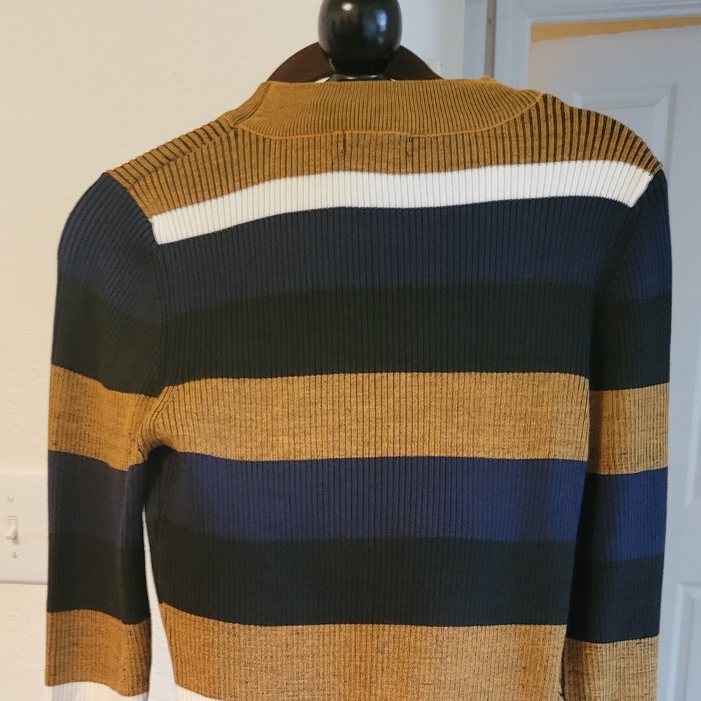 Cotton on size L fits like a med  sweater dress black brown and white